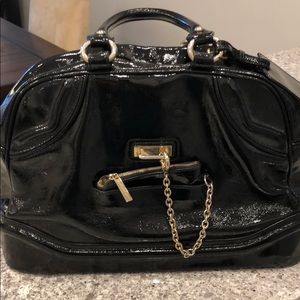 Black patent leather Fratelli Rossetti handbag